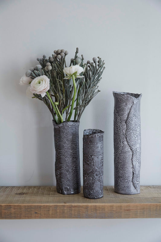 Grand Gray Vase by Valerie Casado